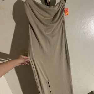Strapless Dress with slit